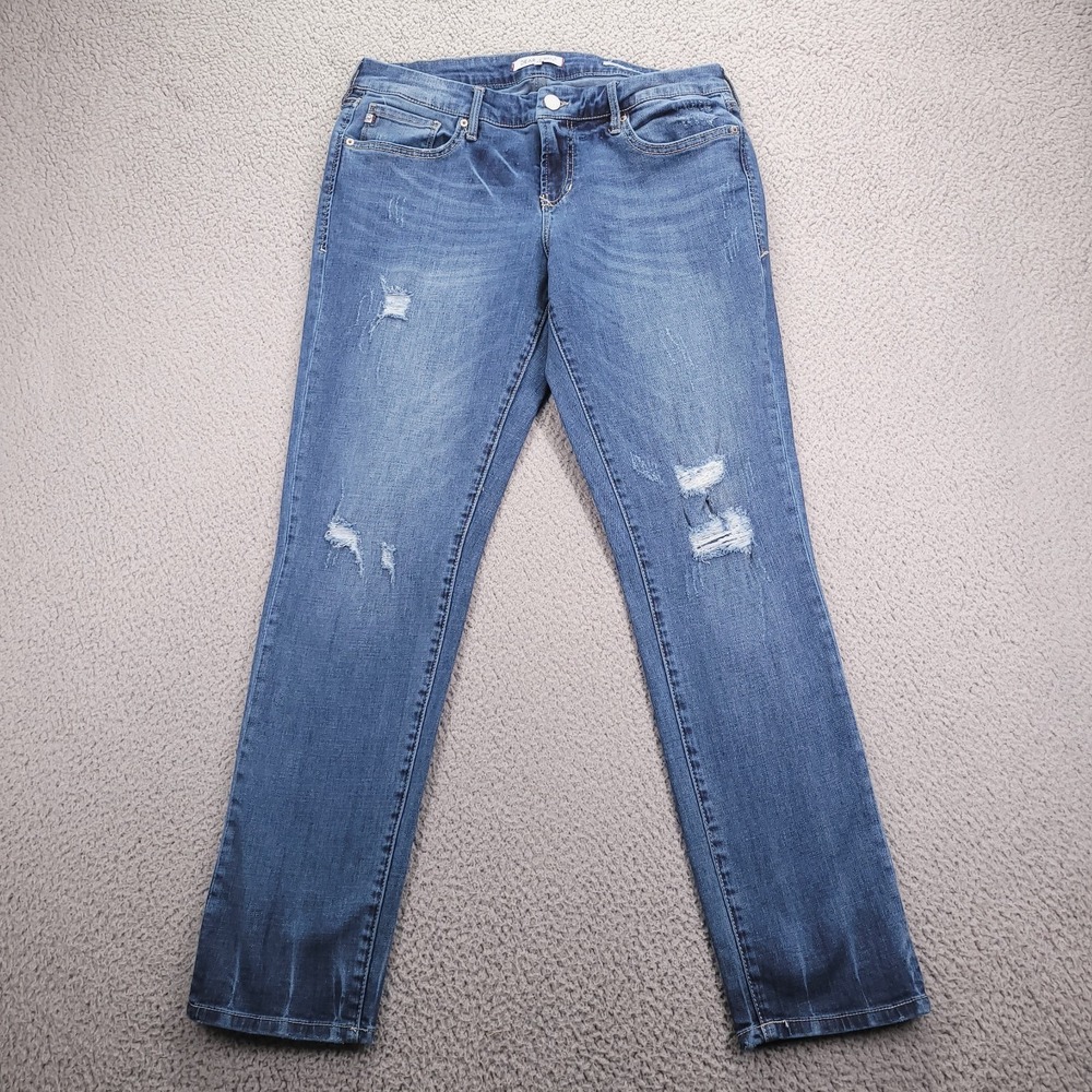 DEAR JOHN Jeans Womens Size‎ 29 MADISON Girlfriend Mid Rise Distressed Denim